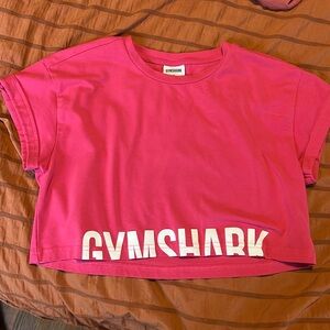 Pink Gymshark Cropped Tee